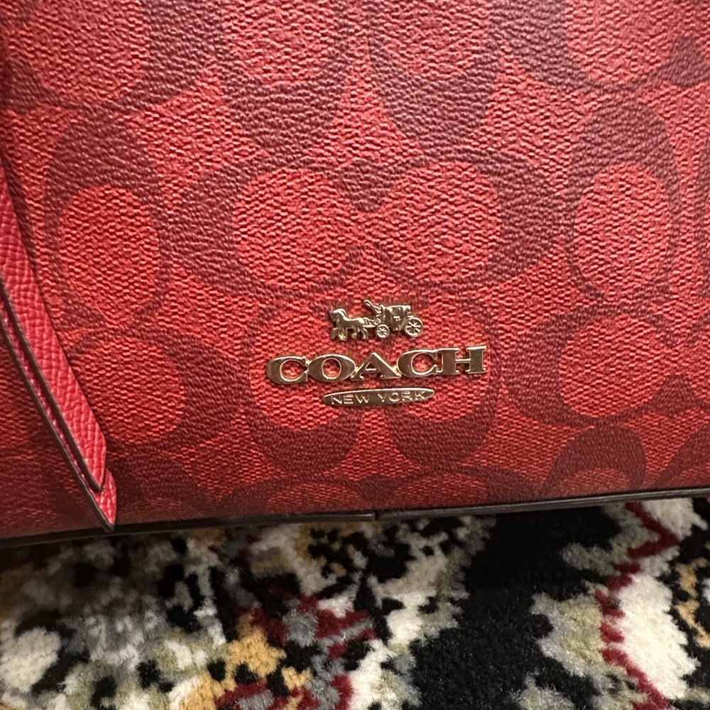 Coach Signature Red Backpack - Picture 2 of 6